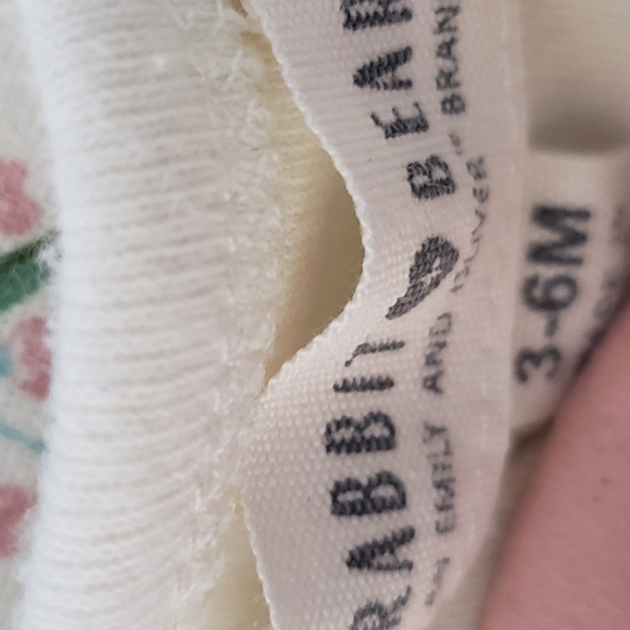 Rabbit & Bear Neutral Baby PJ & Hat set - Picture 3 of 3